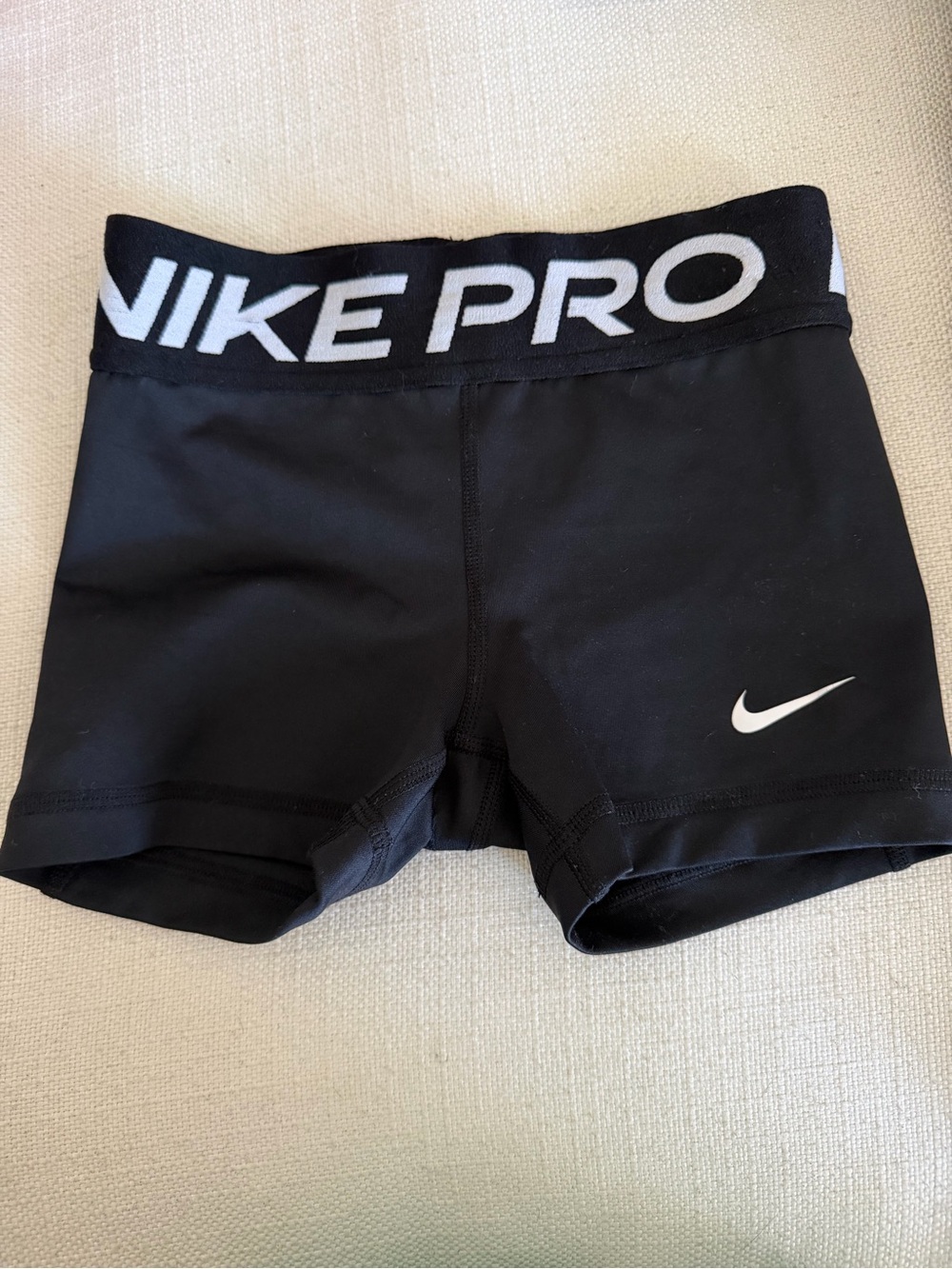 Nike Pro Girls XS Black Performance Shorts